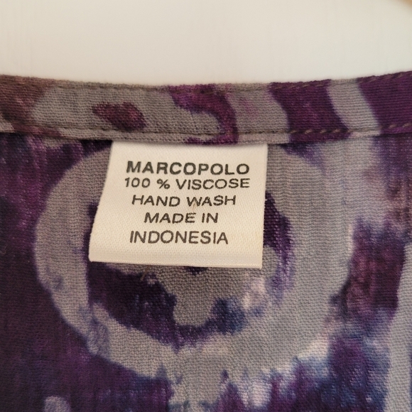 Button Front Patterned Boho Dress - Picture 4 of 8